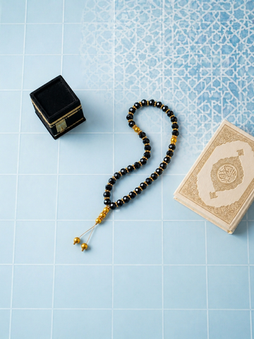 سبحة كريستال فاخر سوداء 33 حبة