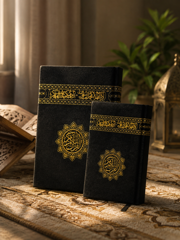 مصحف بغلاف كسوة الكعبة