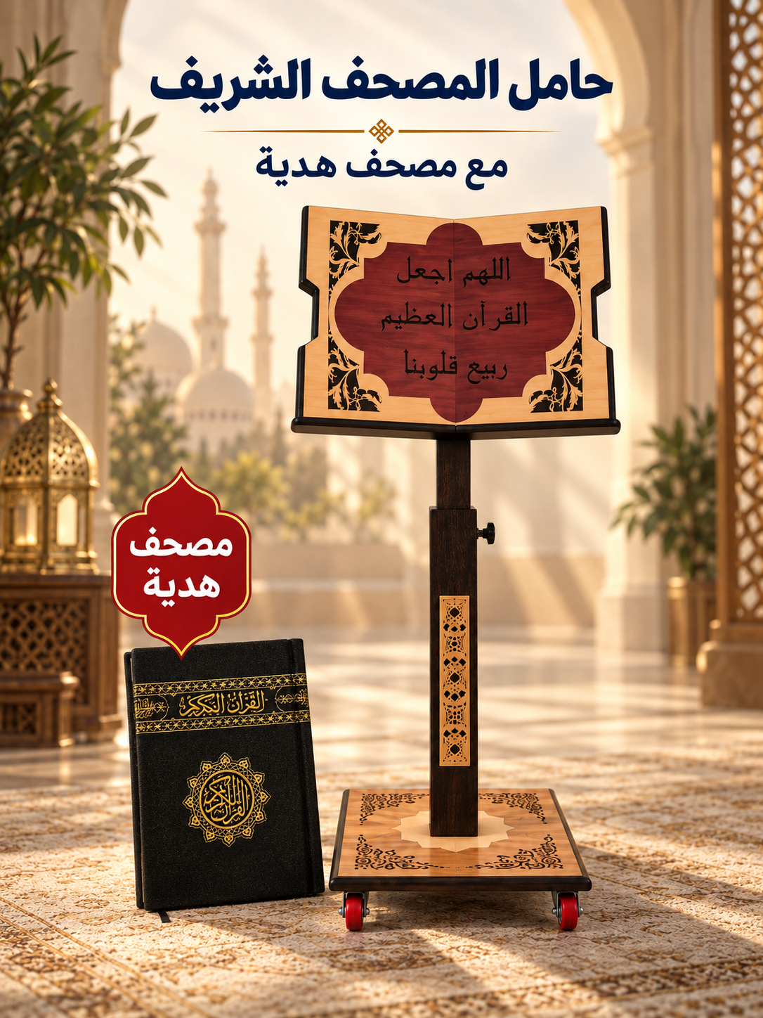 حامل المصحف الشريف + مصحف هدية