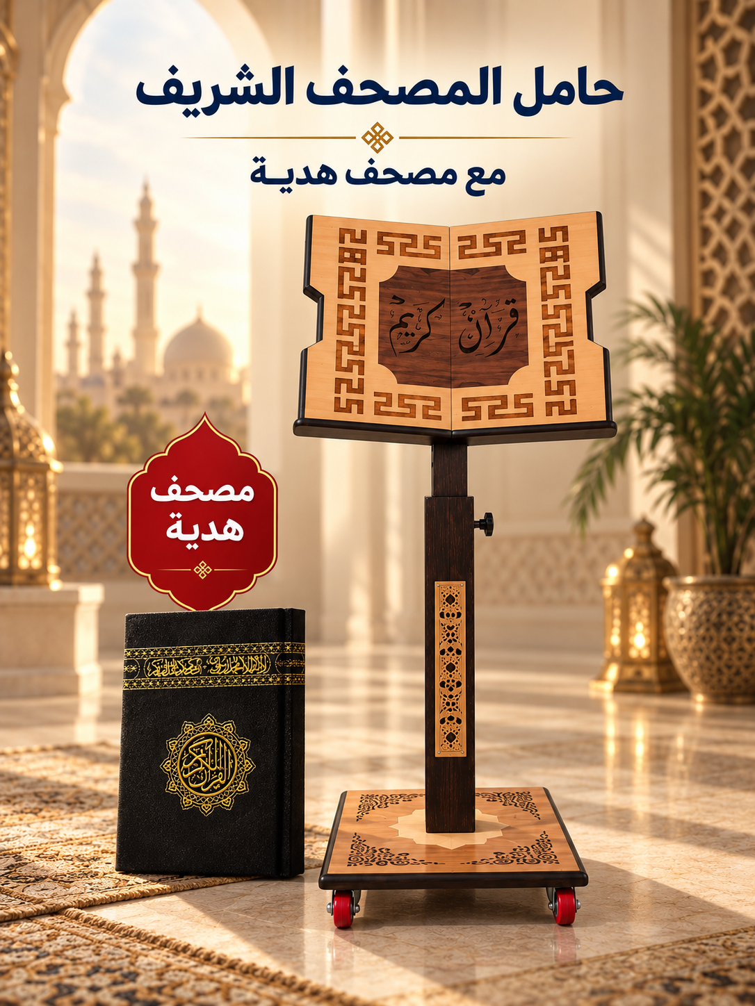 حامل المصحف الشريف + مصحف هدية