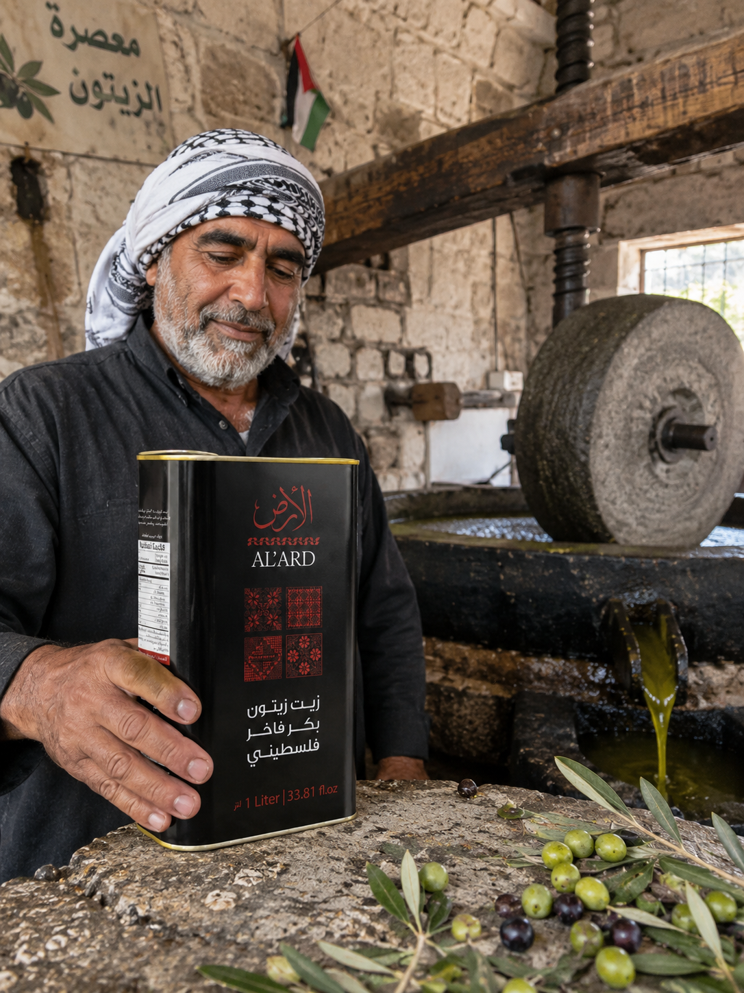 زيت زيتون فلسطينى بكر عصرة اولى 1 لتر